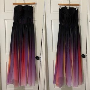 Black Ombré Pink Formal Gown / Prom Dress styled after elie saab